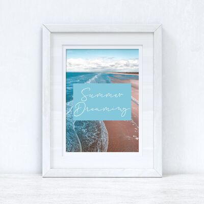 Summer Dreaming Beach Photography Summer Seasonal Home Print A4 Normal