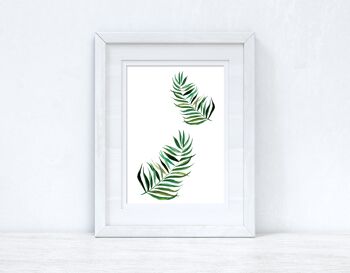 Double Trouble Tropical Leaves Summer Seasonal Home Print A4 Normal 2