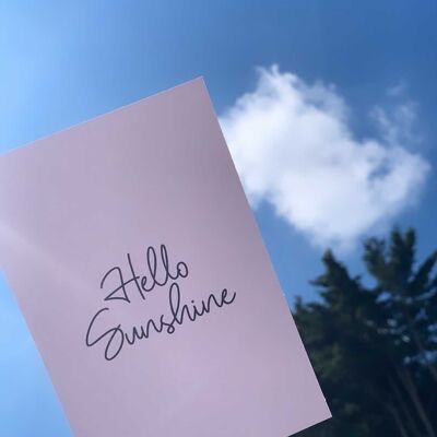 Hello Sunshine Simple Summer Seasonal Home Print A4 Normal