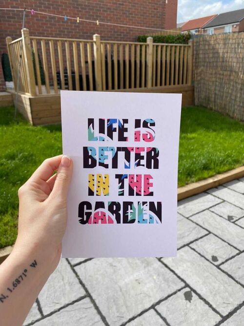 Life Is Better in The Garden Pineapples Summer Seasonal Home A4 Normal