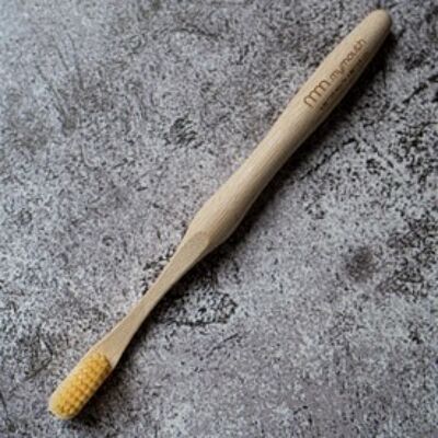 Cepillo de dientes de bambú para adultos (mediano) - amarillo