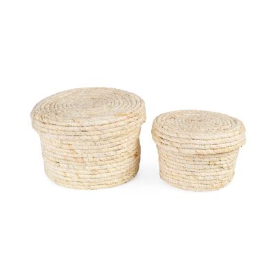 Lot de 2 paniers de Rangement Ronds