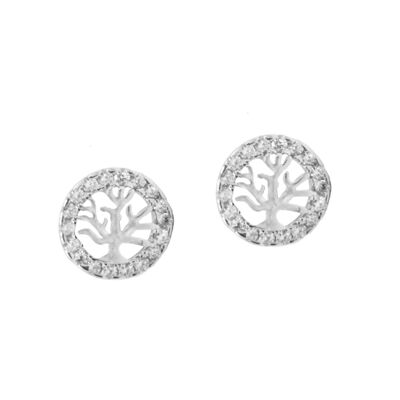 Ear studs Tree of Life 925 silver