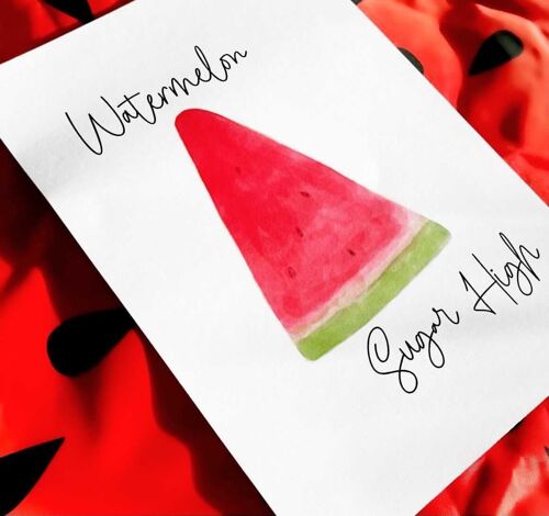 Watermelon Sugar High Summer Seasonal Home Print A4 Normal