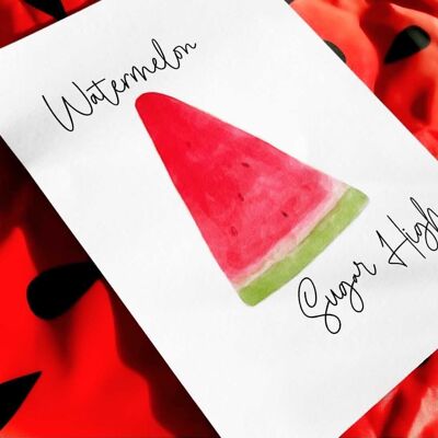 Watermelon Sugar High Summer Seasonal Home Print A4 Normal