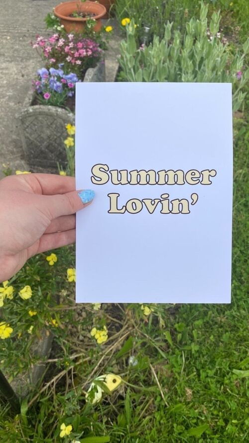 Summer Lovin Summer Seasonal Home Print A4 Normal