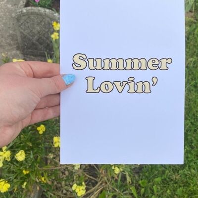 Summer Lovin Summer Seasonal Home Print A4 Normal