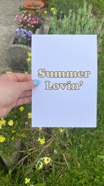 Summer Lovin Summer Seasonal Home Print A4 Normal