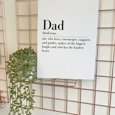 Vatertag Papa Definition Home Simple Room Print A4 Normal
