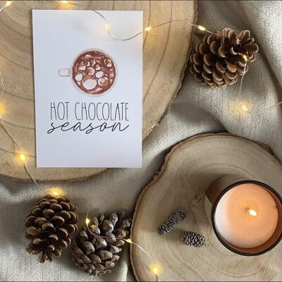 Hot Chocolate Season New Autumn 2021 Seasonal Home Print A4 Normal