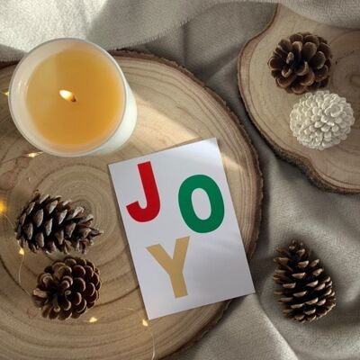 Joy Red Green Gold 2021 Winter Christmas Seasonal Home Print A4 Normal