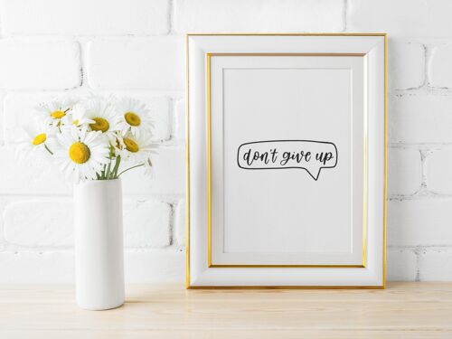 Dont Give Up Mental Health Inspirational Quote Print A4 Normal