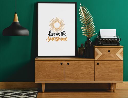 Live In The Sunshine 2022 Boho Hippie Simple Home Print A4 Normal