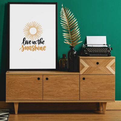 Live In The Sunshine 2022 Boho Hippie Simple Home Print A4 Normal