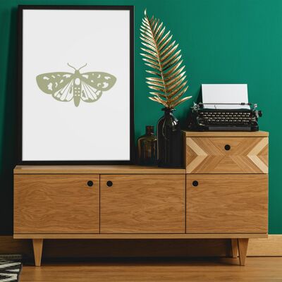 Boho Moth 2022 Boho Hippie Simple Home Print A4 Normal