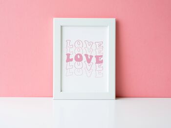 Love Love Love Saint Valentin Home Print A4 Normal