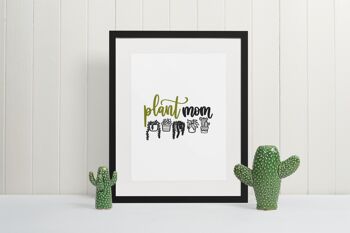 Plant Mom Plant Obsessed Humoristique Accueil Impression A4 Normal