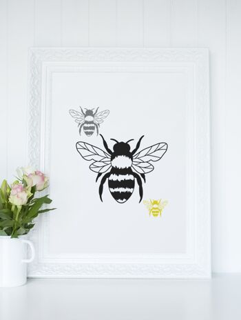 Bumble Bees 2022 Simple Chambre Dressing Home Print A4 Normal