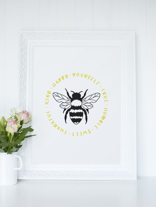 Bumble Bee Be Happy List 2022 Simple Bedroom Dressing Room H A4 Normal