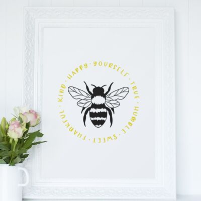 Bumble Bee Be Happy List 2022 Simple Bedroom Dressing Room H A4 Normal
