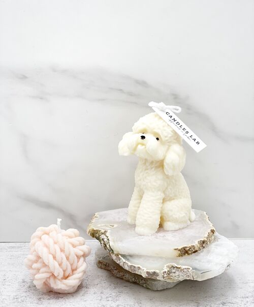Candles Lab - Handmade 100% soy wax sitting teddy vegan candle. dachshund. Valentine’s Day. Mother’s Day. - Sitting puppy