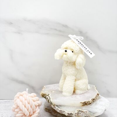 Candles Lab - Handmade 100% soy wax sitting teddy vegan candle. dachshund. Valentine’s Day. Mother’s Day. - Sitting puppy