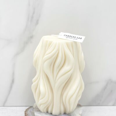 Candles Lab - Handmade soy wax swirl twirl pillar candle. Vegan gift. Valentine’s Day. Couple gift. Boyfriend gift. Love gift. Wedding gift. Cute gift. Wife husband gift.