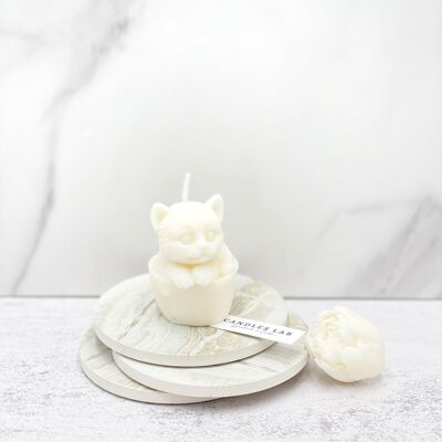 Candles Lab - Handmade soy wax cat candle. Cat lover. Cute cat. Cat gift. Kitten candle. Cute kitten. Vegan gift. Valentine’s Day. Couple gift. Boyfriend gift. Love gift. Wedding gift. Cute gift. Wife husband gift. - Cup cat (small)
