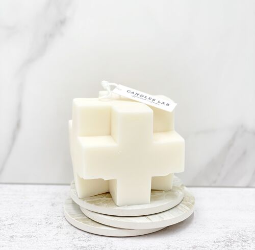 Candles Lab - Handmade soy wax cross candle. Vegan gift. Valentine’s Day. Couple gift. Boyfriend gift. Love gift. Wedding gift. Cute gift. Wife husband gift.