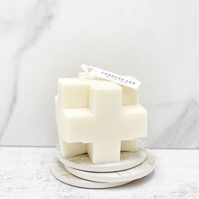 Candles Lab - Handmade soy wax cross candle. Vegan gift. Valentine’s Day. Couple gift. Boyfriend gift. Love gift. Wedding gift. Cute gift. Wife husband gift.