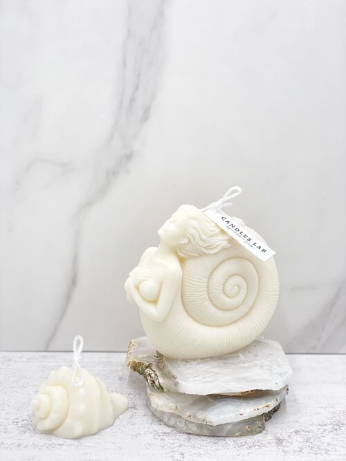 Candles Lab - handmade seashell goddess soy wax candle