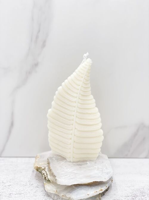 Candles Lab - Giant oyster pearl soy wax candle. Home decor. Table decor. Birthday gift. Valentine’s gift. Mother’s Day. Vegan gift. Elegant. Housewarming. Wedding gift. - New leaf
