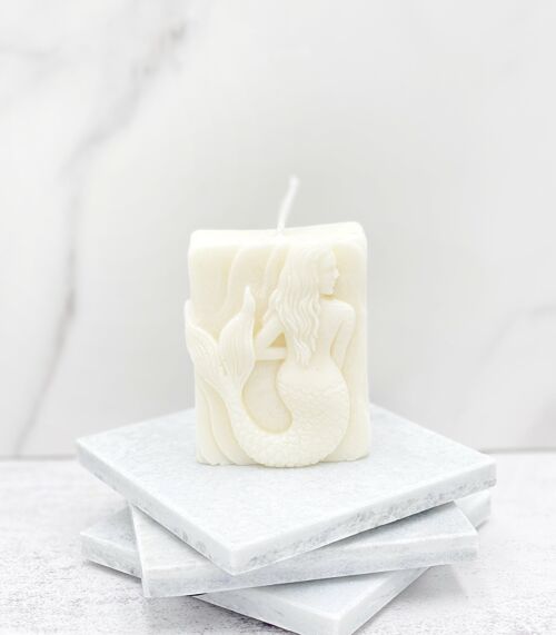 Candles Lab - Goddesses soy wax candles. Vegan gift. Birthday gift. Valentine’s Day. Couple. Birthday gift. Mother’s Day gift. Cute present. - Mermaid goddess candle
