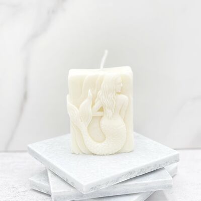 Candles Lab - Goddess Sojawachskerzen. Veganes Geschenk. Geburtstagsgeschenk. Valentinstag. Paar. Geburtstagsgeschenk. Geschenk zum Muttertag. Nettes Geschenk. - Meerjungfrau-Göttin-Kerze