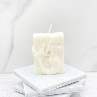 Candles Lab - Goddesses soy wax candles. Vegan gift. Birthday gift. Valentine’s Day. Couple. Birthday gift. Mother’s Day gift. Cute present. - Mermaid goddess candle