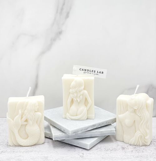 Candles Lab - Goddesses soy wax candles. Vegan gift. Birthday gift. Valentine’s Day. Couple. Birthday gift. Mother’s Day gift. Cute present. - Three goddesses candles