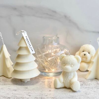 Candles Lab - Cera di soia fatta a mano vegana varie candele natalizie