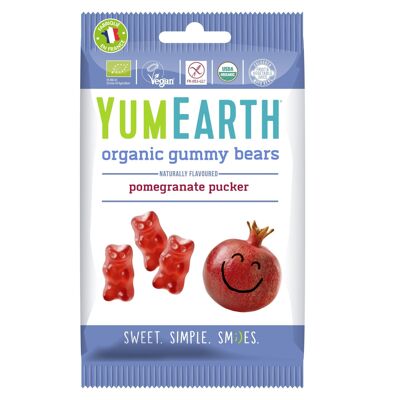 Organic Pomegranate Bears 50g YUMEARTH