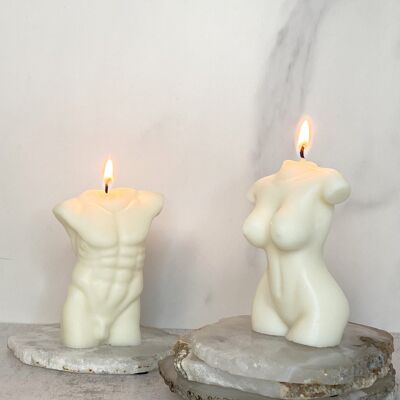Candles Lab - Handmade soy wax duo body shape candles