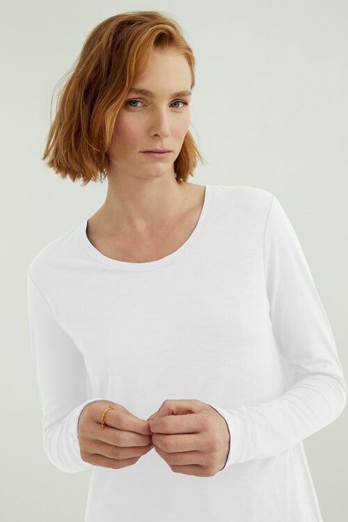 Miriam Round Neck T-Shirt  - White