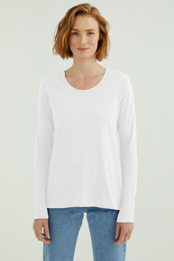 T-shirt col rond Miriam - Blanc 2