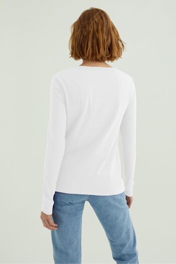 T-shirt col rond Miriam - Blanc 3