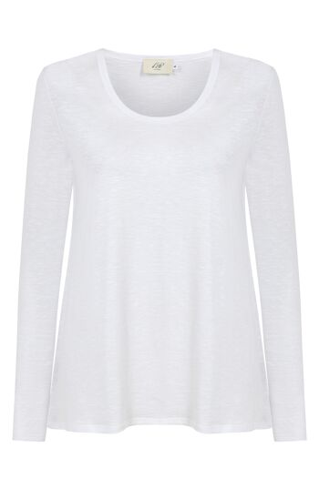 T-shirt col rond Miriam - Blanc 4