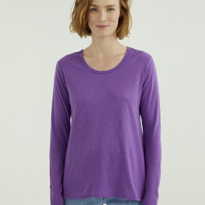 Miriam Round Neck T-Shirt - Deep Lavender