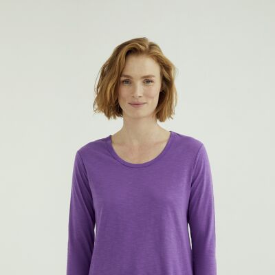 Miriam Round Neck T-Shirt  - Deep Lavender
