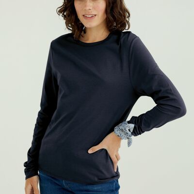 T-Shirt Girocollo Mira - Single Jersey - Cielo Notturno