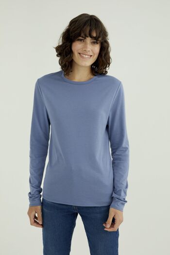 T-shirt à col rond Mira - Jersey simple - Bleu country 2