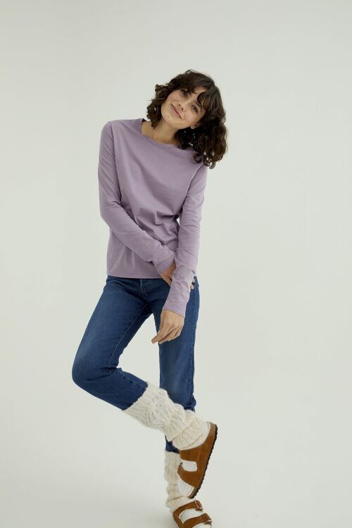 Mira Round Neck T-Shirt  - Single Jersey - Lavender Mist