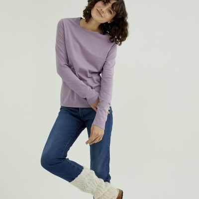 Mira Round Neck T-Shirt - Single Jersey - Lavender Mist