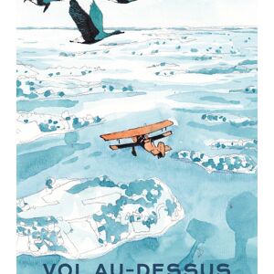 Affiche Aquarelle - Vol au-dessus du Golfe du Morbihan